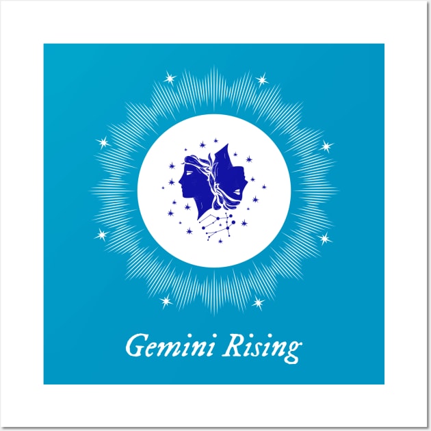 Gemini Rising Astrology Chart Zodiac Sign Ascendant Wall Art by Witchy Ways